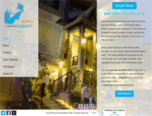 Tablet Screenshot of kinggrandboutiquehotel.com